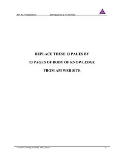 API 653 Preparatory                      Introduction & Workbook                                     
 
 © Asian Training Aca