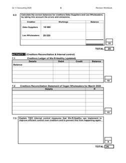 Grade 11 Accounting Revision Term 1 | PDF | Debits And Credits ...