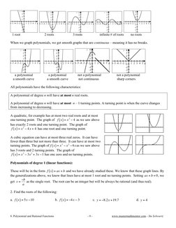 8. Polynomial and Rational Functions                                               - 9 -                           www.master