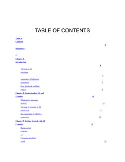 TABLE OF CONTENTS
Table of
Contents
2
Disclaimer
5
Chapter 1.
Introduction
6
The rise of AI
assistants
6
Importance of effect