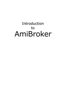Introduction 
to 
AmiBroker 
