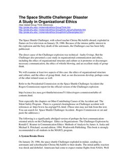 The Space Shuttle Challenger Disaster | PDF