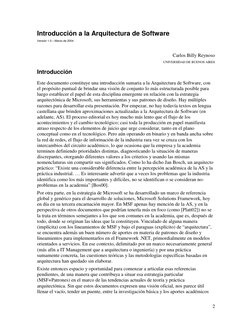 2
Introducción a la Arquitectura de Software 
Versión 1.0 – Marzo de 2004 
 
Carlos Billy Reynoso 
UNIVERSIDAD DE BUENOS AI
