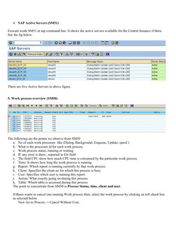 4. SAP Active Servers (SM51)
Execute tcode SM51 at sap command line. It shows the active servers available for the Central In