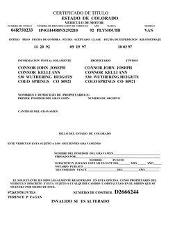 CERTIFICADO DE TITULO