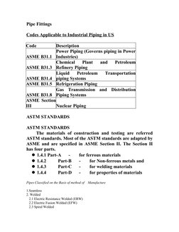 Asme Code For Fittinghs Industrial Pipe Fittings Standards Guide | PDF | Pipe (Fluid Conveyance ...