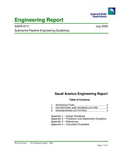 Previous Issue:      Next Planned Update:  TBD 
 
Page 1 of 31 
 
 
 
Engineering Report 
SAER-5711 
July 2000 
Submarine P