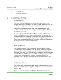 Issue Date: July 2000 
SAER-5711 
 
Submarine Pipeline Engineering Guidelines 
 
 
 
Page 4 of 31 
σy  
 
steel yield str