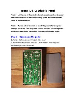Boss DS-2 Diablo Mod Guide | PDF | Soldering | Electrical Equipment