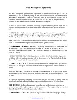 Web Development Agreement | PDF | Indemnity | Virtue