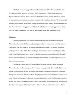 7
 
The book was so widely popular and influential that in 1999 – 40 years after his story 
first appeared in The Magazine