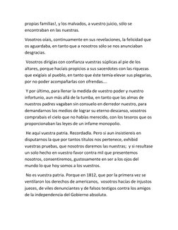propias familias!, y los malvados, a vuestro juicio, sólo se 
encontraban en las nuestras.  
Vosotros oíais, continuamente en