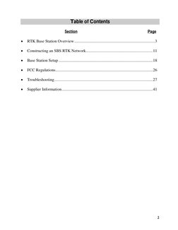 2
Table of Contents
                                           Section