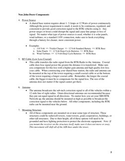 5
Non John Deere Components
4. Power Source
x
A shared base station requires about 1- 3 Amps or 12 Watts of power continuousl