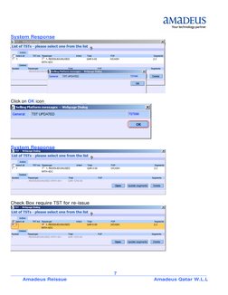 Amadeus Ticket Reissue Manual | PDF