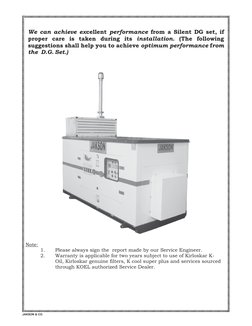 DG Set Foundation and Installation Guide | PDF | Fuel Injection | Rectifier
