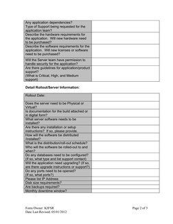 Server Team Support Request Form | PDF | Server (Computing) | Documentation