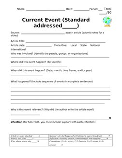 Current Event Report Template | PDF
