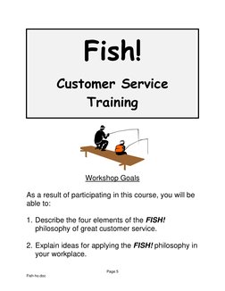Fish Customer Service FISH! Philosophy for Customer Service | PDF | Brainstorming | Employment