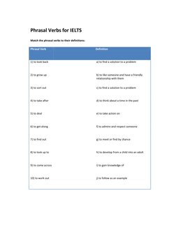Phrasal Verbs for IELTS Preparation | PDF | Wellness