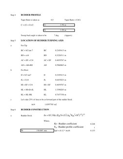 Rudder Design and Calculation Guide | PDF | Rudder | Ships