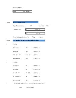 Rudder Design and Calculation Guide | PDF | Rudder | Ships