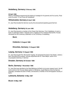 Heidelberg, Germany 3 February 1886 
22 April 1886 
While in Heidelberg experiencing the feeling of nostalgia for his parents