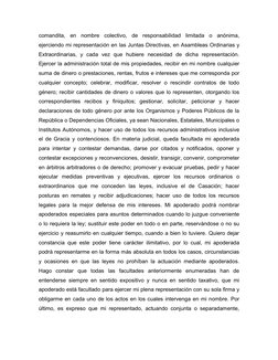 comandita,  en  nombre  colectivo,  de  responsabilidad  limitada  o  anónima, 
ejerciendo mi representación en las Juntas Di