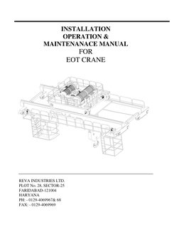 EOT Crane Installation and Maintenance Manual | PDF | Crane (Machine ...