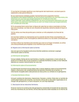 7) Las barras inclinadas significan una interrupción del matrimonio: una barra para la 
separación y dos para el divorcio.
8)