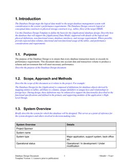 Database Design Document Template | PDF | Database Design | Application ...