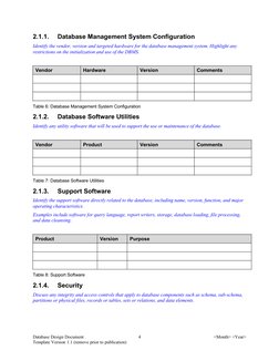 Database Design Document Template | PDF | Database Design | Application ...