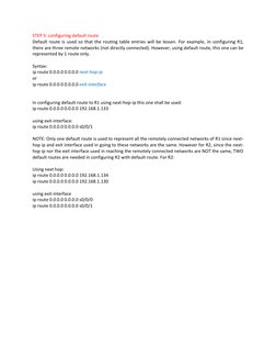 Static Routing and Router Configurations | PDF | Ip Address | Router ...