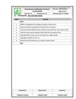 Clean Room Qualification Protocol.pdf Clean Room Performance Qualification Protocol | PDF | Applied And ...