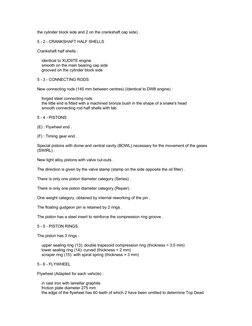 the cylinder block side and 2 on the crankshaft cap side) .
5 - 2 - CRANKSHAFT HALF SHELLS
Crankshaft half shells :
    ident