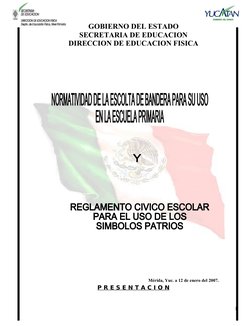 P R E S E N T A C I O N
1
GOBIERNO DEL ESTADO
SECRETARIA DE EDUCACION
DIRECCION DE EDUCACION FISICA
Mérida, Yuc. a 12 de ener