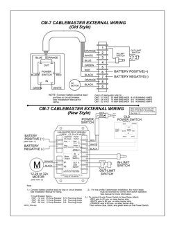 Red    1
White  2
Black  3
Power
Switch
Pos.  +
Neg.  -
12/24/32v 
DC Input
Motor 
Output
CABLEMASTER RELAY ASSEMBLY
 #  0403
