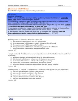 Graduate Diploma in Systems Analysis 
 
Page 3 of  8 
 
SA-DIP/ Aptitude Test Sample 2010 
Question 21- 30 (10 Marks) 
Read t
