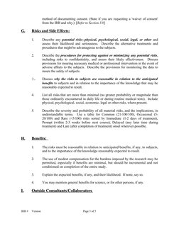 Research Protocol Template Overview | PDF | Clinical Trial | Risk