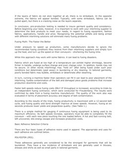 If the layers of fabric do not stick together at all, there is no strikeback. In the opposite 
extreme,  the fabrics  will  a