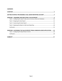 Build Reports with SQL Azure Services | PDF | Microsoft Sql Server ...