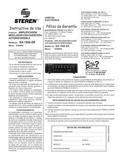 ®
DATOS DEL DISTRIBUIDOR
NOMBRE/DISTRIBUIDOR:
DOMICILIO:
PRODUCTO: 
 
 
MARCA:
MODELO: 
 
 
No. SERIE:
FECHA DE ENTREGA:
Póli