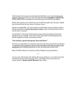 Unfortunately, the manuals containing these definitions were ordered destroyed 
without explanation about the same time that