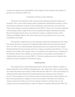 so doing, the competitiveness and profitability of the company has been enhanced, thus leading to its 
present success (Irela