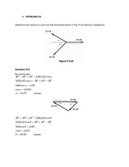Statics Equilibrium Problems Solutions | PDF | Crane (Machine) | Truss