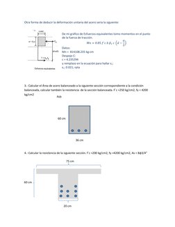 Otra forma de deducir la deformación unitaria del acero sería la siguiente: 
 
 
De mi gráfico de Esfuerzos equivalentes tomo