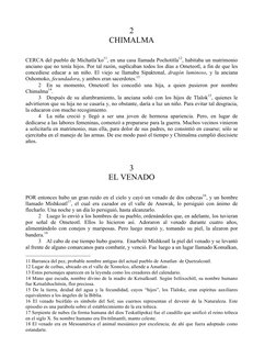 2 
CHIMALMA 
 
 
CERCA del pueblo de Michatla’ko11, en una casa llamada Pochotitla12, habitaba un matrimonio 
anciano que no