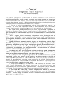 PRÓLOGO  
a la primera edición en español 
por Antonio Velasco Piña 
 
 
LAS culturas prehispánicas que florecieron en el a