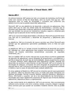 P r o g r a m a c i ó n e n . N E T
I n t r o d u c c i ó n
2 | P a g e
Introducción a Visual Basic .NET