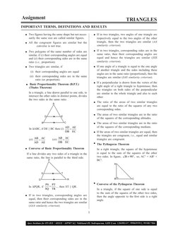 1
Assignment
 
l Two figures having the same shape but not neces-
sarily the same size are called similar figures.
 
l All th